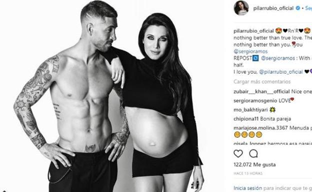 Pilar Rubio y Ramos presumen de embarazo