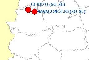 Incendios registrados este lunes.