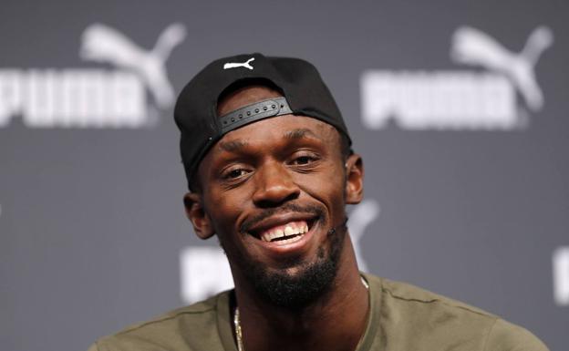 Usain Bolt, en una rueda de prensa. 