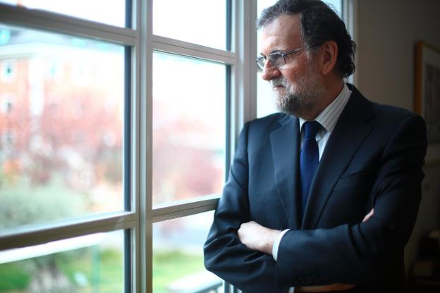 Mariano Rajoy, fotografiado en La Moncloa. :: 