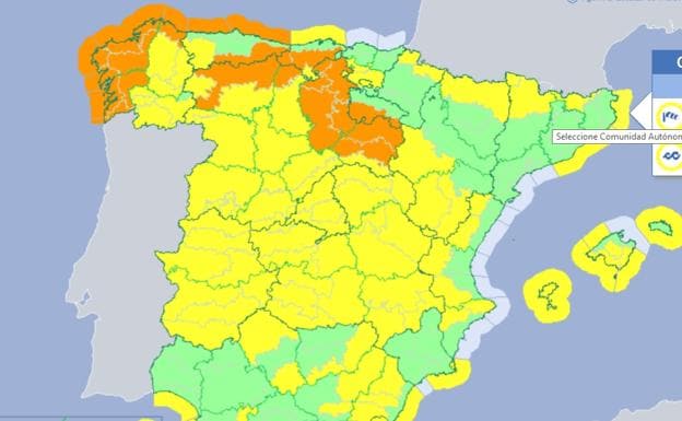 La Borrasca Félix Pone En Alerta Amarilla Por Lluvia, Viento Y Nieve A ...