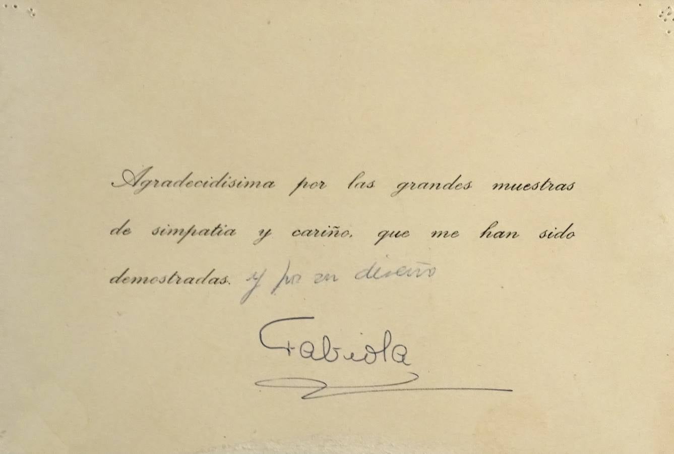 15-Tarjeta de Fabiola, la reina de Bélgica, agradeciendo que le enviaran un diseño de un traje de novia para su boda en 1960..