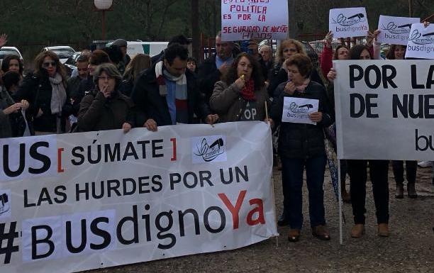 Un momento de la última protesta celebrada ayer. :: cedida