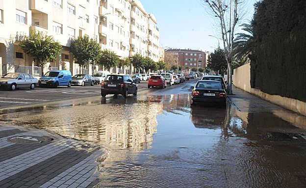 Parte de la avenida inundada.