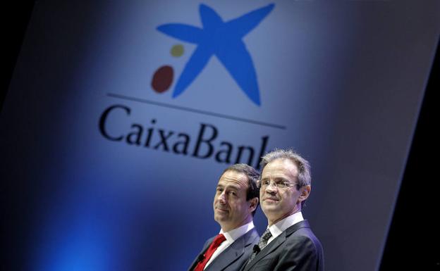 El presidente y el consejero delegado de CaixaBank, en Valencia.