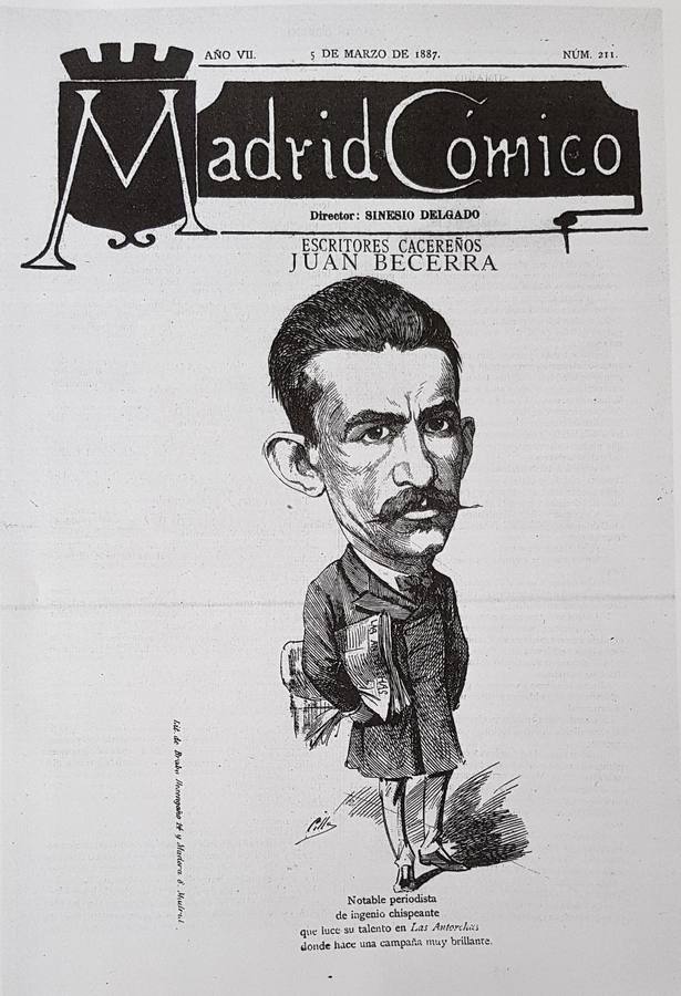 1-Portada del número de 'Madrid Cómico' con la caricatura del escritor cacereño Juan Becerra
