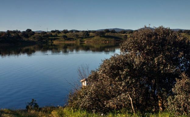 Embalse de Valdecañas hace unos días:. CHT