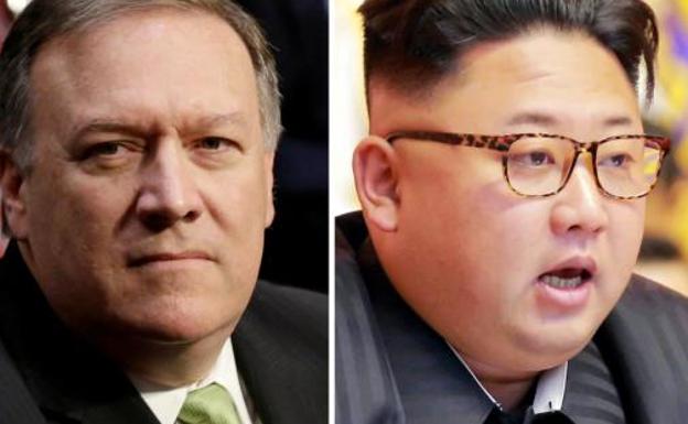 Pompeo y Kim Jong-un. 