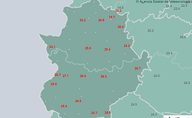 Extremadura supera los 27 grados este miércoles y hoy se mantienen las temperaturas