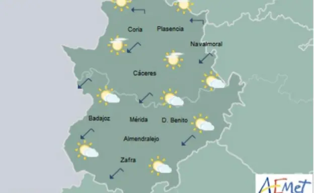 Las temperaturas alcanzarán los 28º este martes en Extremadura