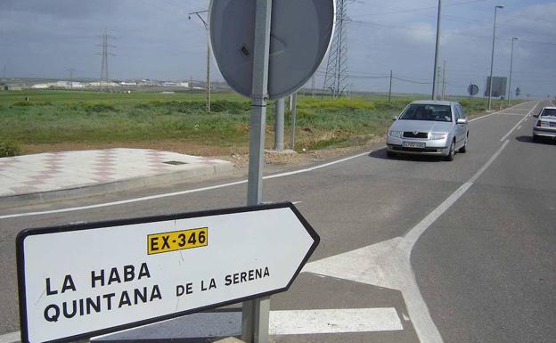 Carretera de La Haba a Quintana de la Serena.: HOY