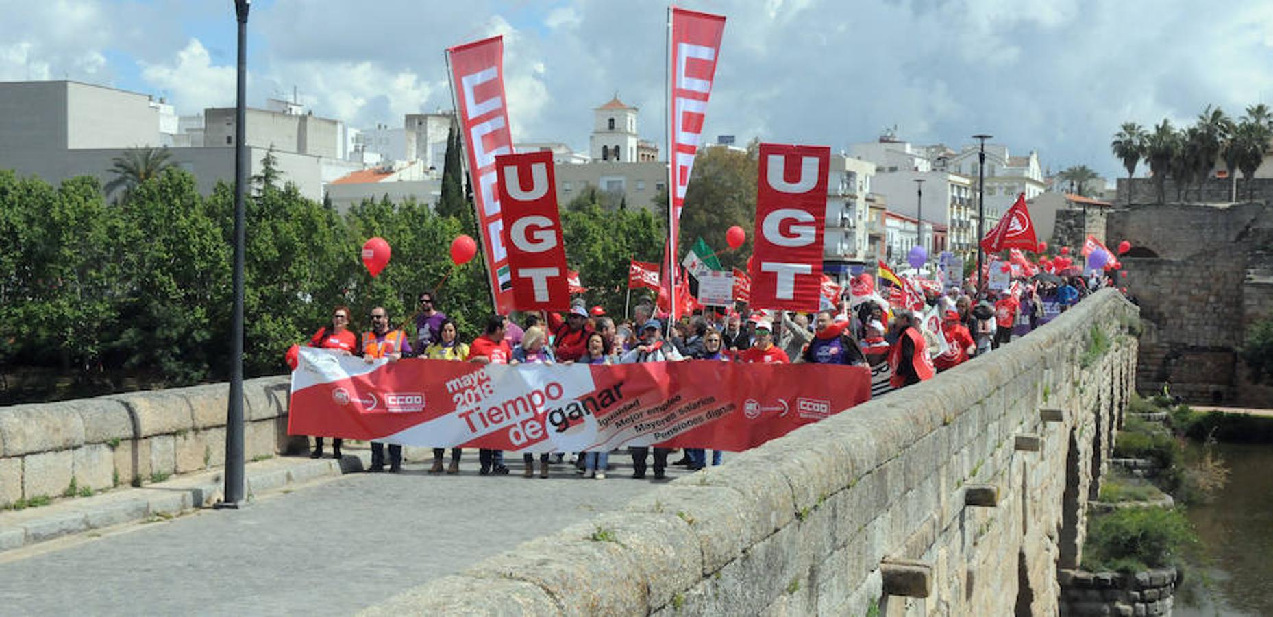Fotos: Manifestación del Primero de Mayo en Mérida