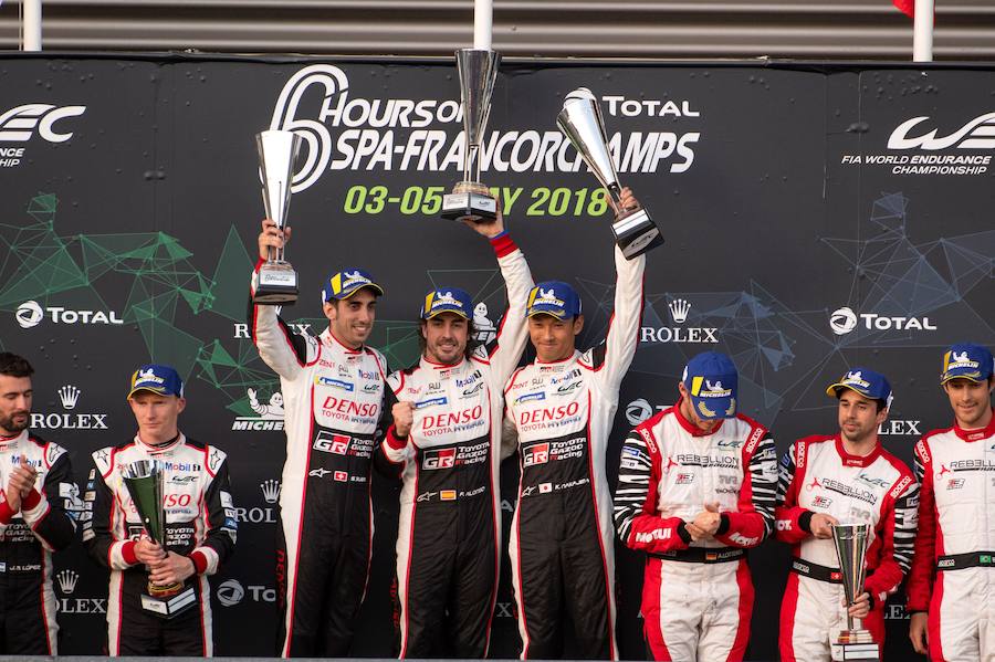 El asturiano ha marcado otro hito en su carrera al imponerse en la prueba del Mundial de Resistencia con el coche 8 del Toyota Gazoo Racing, pilotado junto a Kazuki Nakajima y Sebastien Buemi. 