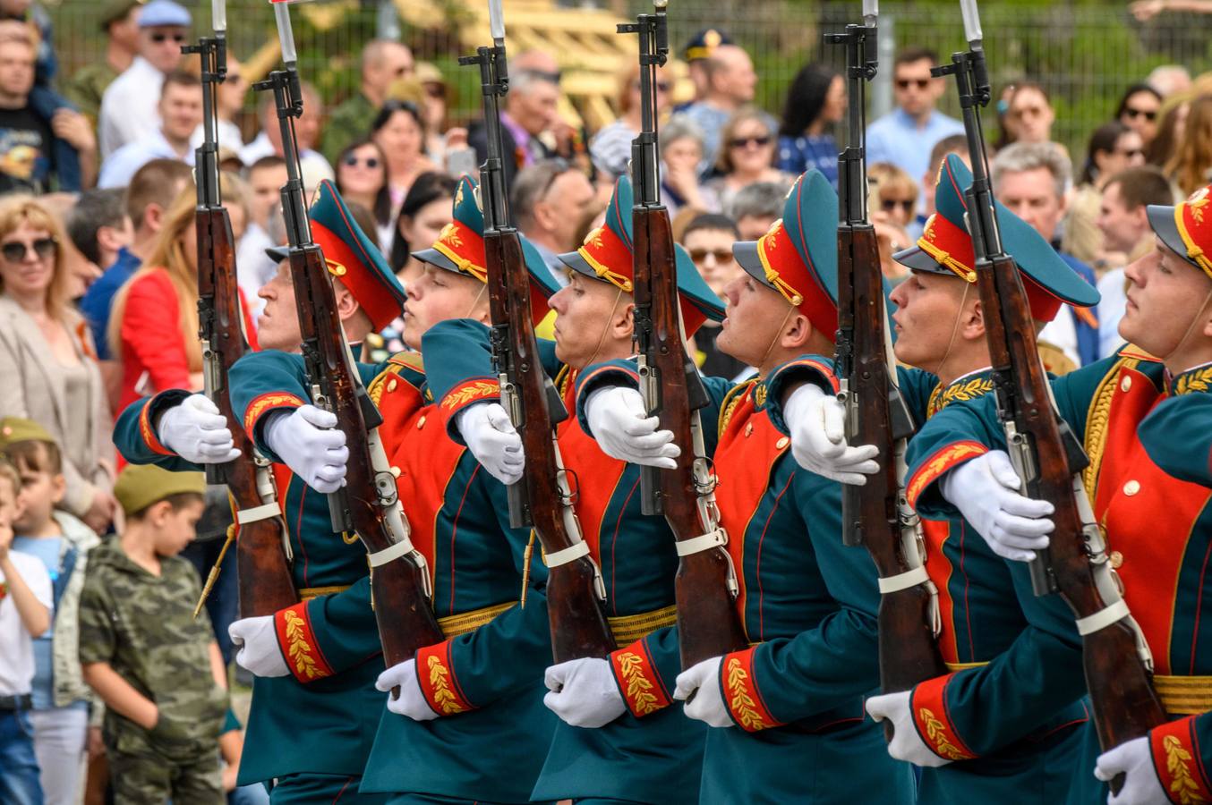 Celebraciones que marcan el 73º aniversario de la victoria de la Unión Soviética sobre la Alemania nazi durante la Segunda Guerra Mundial Volgogrado. 