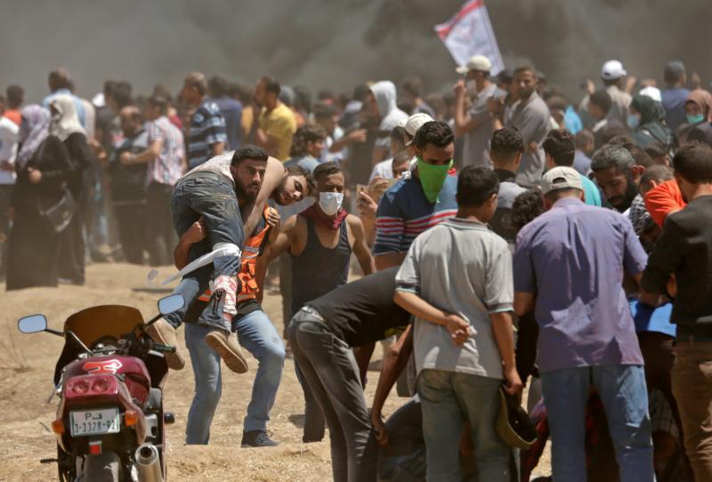 Más de cuarenta muertos y más de un millar de fallecidos en Gaza, en las protestas contra la embajada de EE UU en Jerusalén