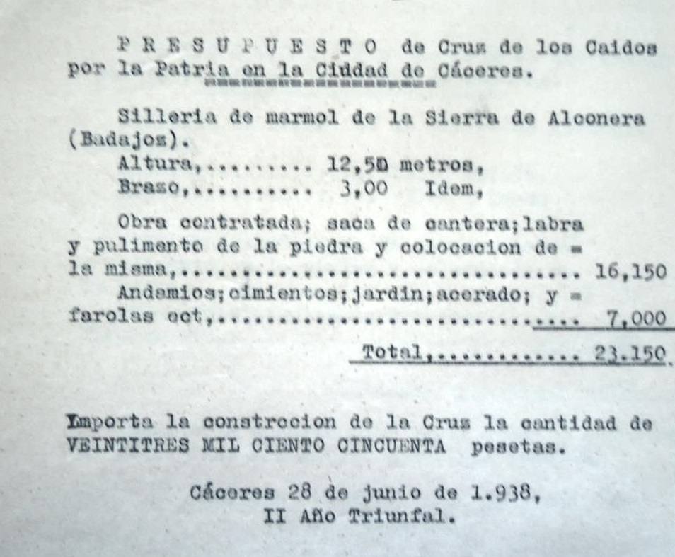 5-Documento en el Ayuntamiento sobre la construcción de la Cruz.