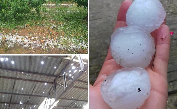 El granizo vuelve a castigar el campo extremeño
