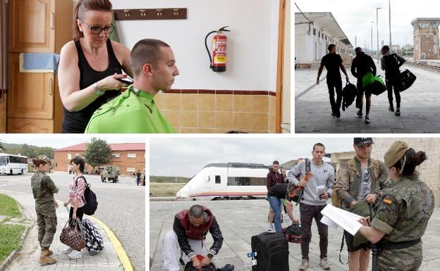 Alrededor de 200 alumnos fueron recibidos este lunes por personal del Cefot en la estación de tren de Cáceres. :