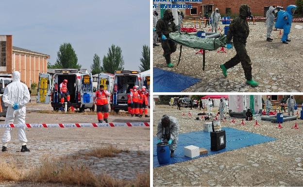 El cuartel pacense de Sancha Brava, escenario de un simulacro de un ataque químico terrorista