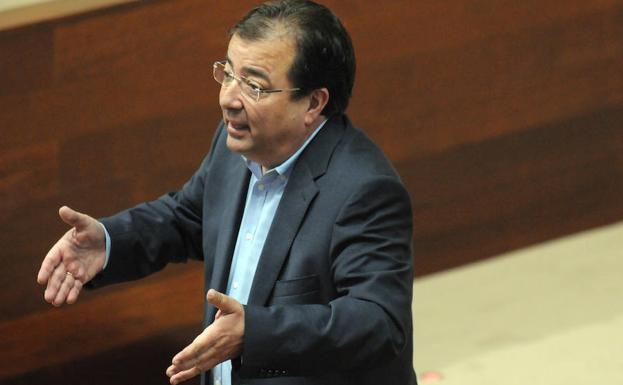 Guillermo Fernández Vara, en su intervención en el Pleno de la Asamblea.