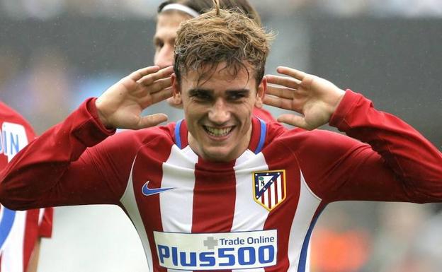 Griezmann, durante un partido con el Atlético de Madrid.