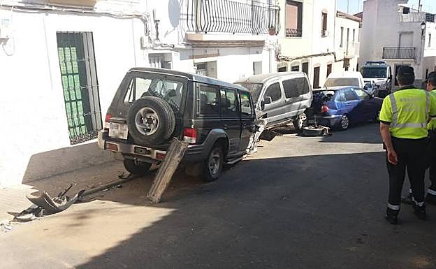 Estado en el que han quedado los vehículos siniestrados.