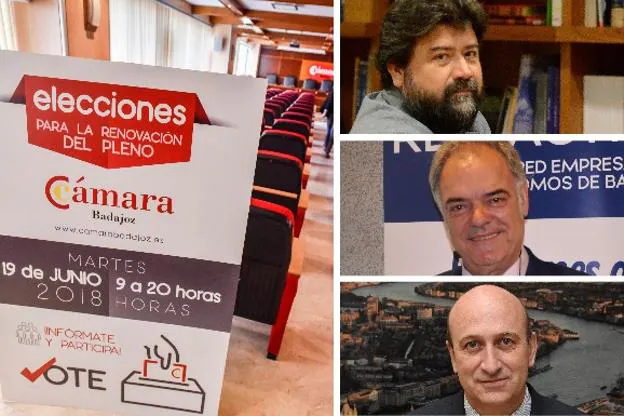 Salón de plenos de la Cámara de Comercio de Badajoz, donde habrá dos urnas :: J. V. Arnelas