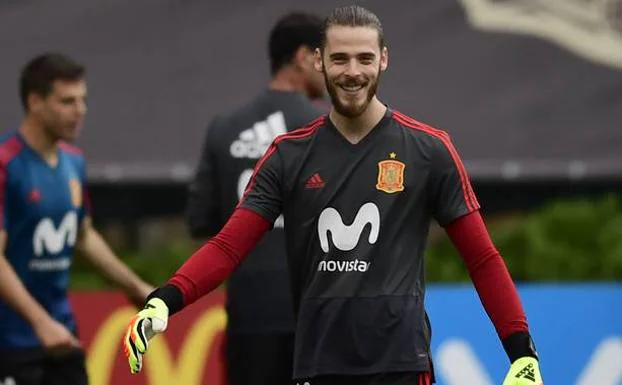 David de gea, en un entrenamiento. 