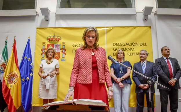 Toma de posesión de Yolanda García Seco como delegada del Gobierno en Extremadura.: