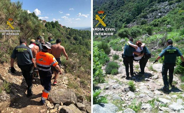Rescatadas dos senderistas accidentadas en la sierra de Guijo de Santa Bárbara