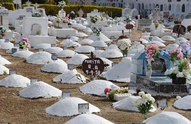 Área de enterramiento de los párvulos en el cementerio viejo de Badajoz. :: hoy