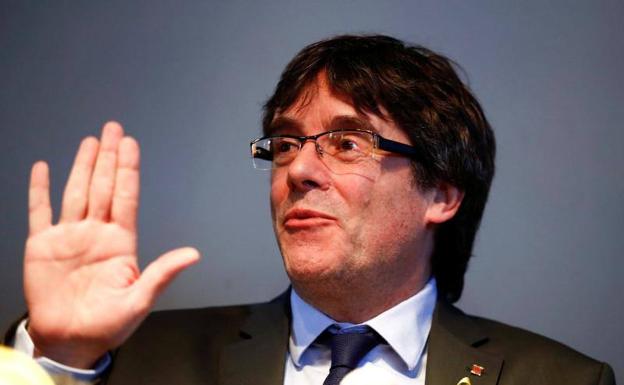 Carles Puigdemont, durante una rueda de prensa en Berlín.