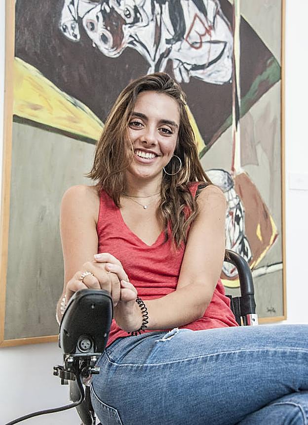 Berta Domínguez Hurtado ayer en el MEIAC de Badajoz. :: 