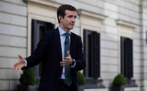 El presidente del PP, Pablo Casado.