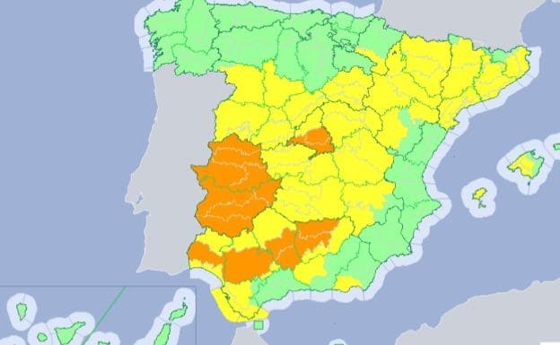 Extremadura rondará los 45 grados en la primera ola de calor del verano