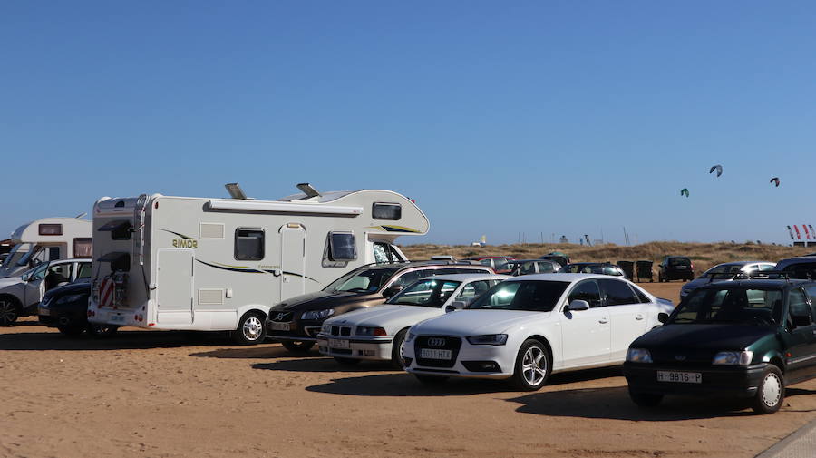 Aparcamiento en Punta Umbría junto a la ría