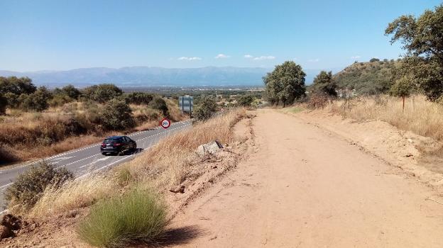 Estado de las obras entre la cantera y la autovía. :: E. G. R.