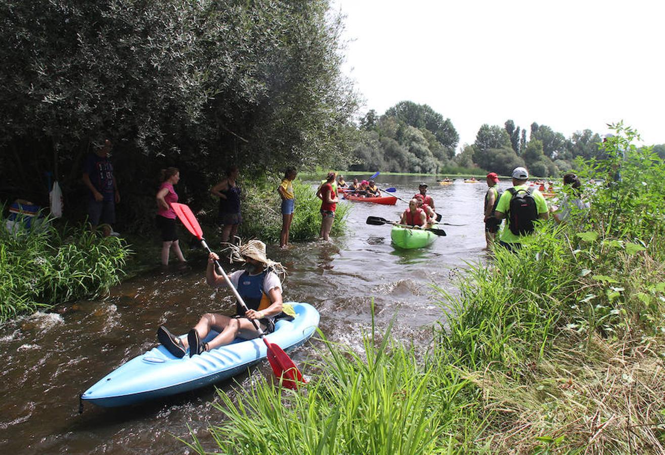 Recorrieron casi 19 kilómetros  entre el puente de la Macarrona de Riolobos y el de Hierro de Coria