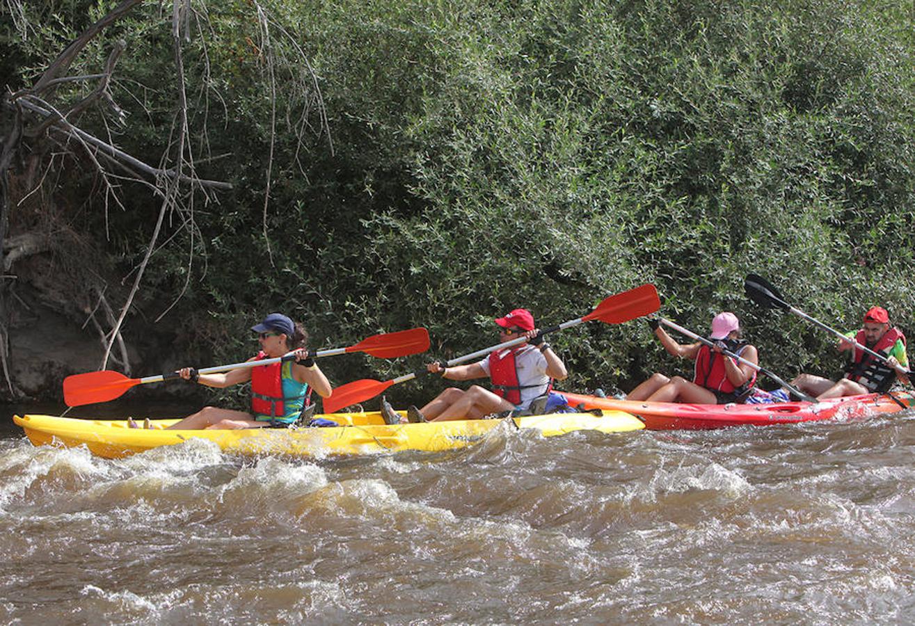 Recorrieron casi 19 kilómetros  entre el puente de la Macarrona de Riolobos y el de Hierro de Coria