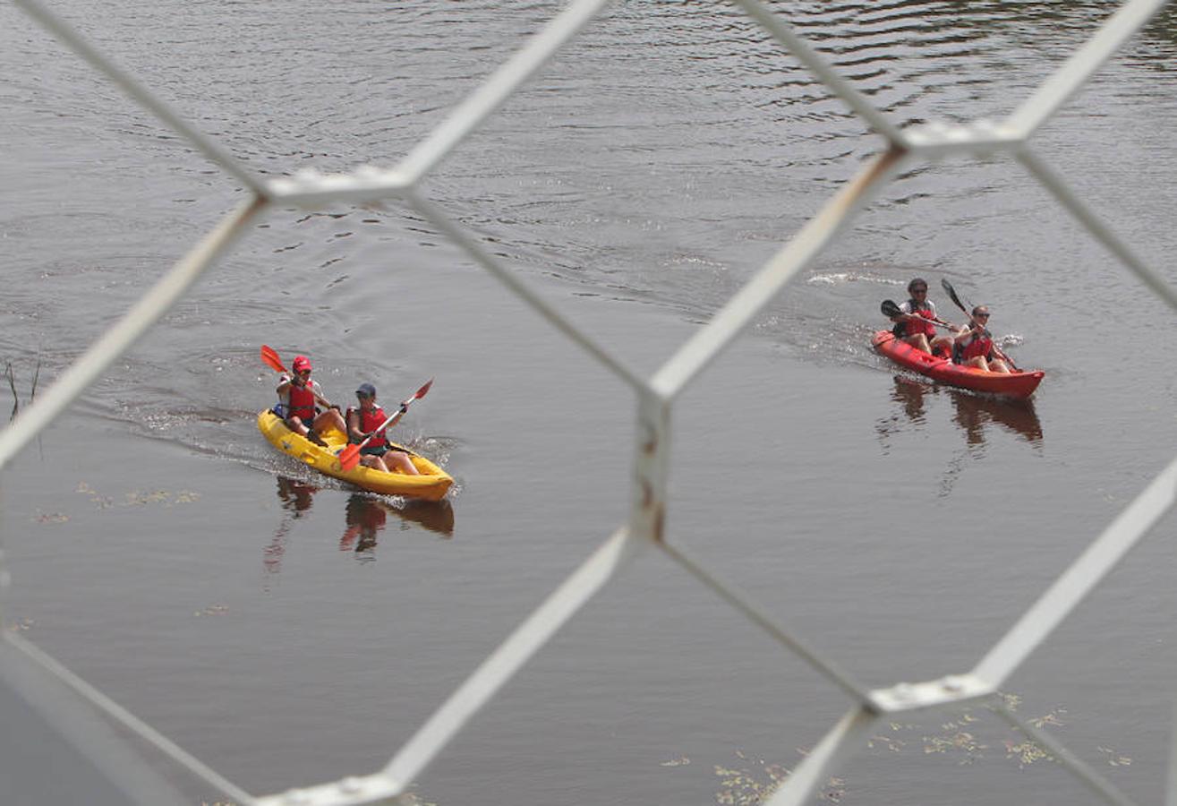 Recorrieron casi 19 kilómetros  entre el puente de la Macarrona de Riolobos y el de Hierro de Coria