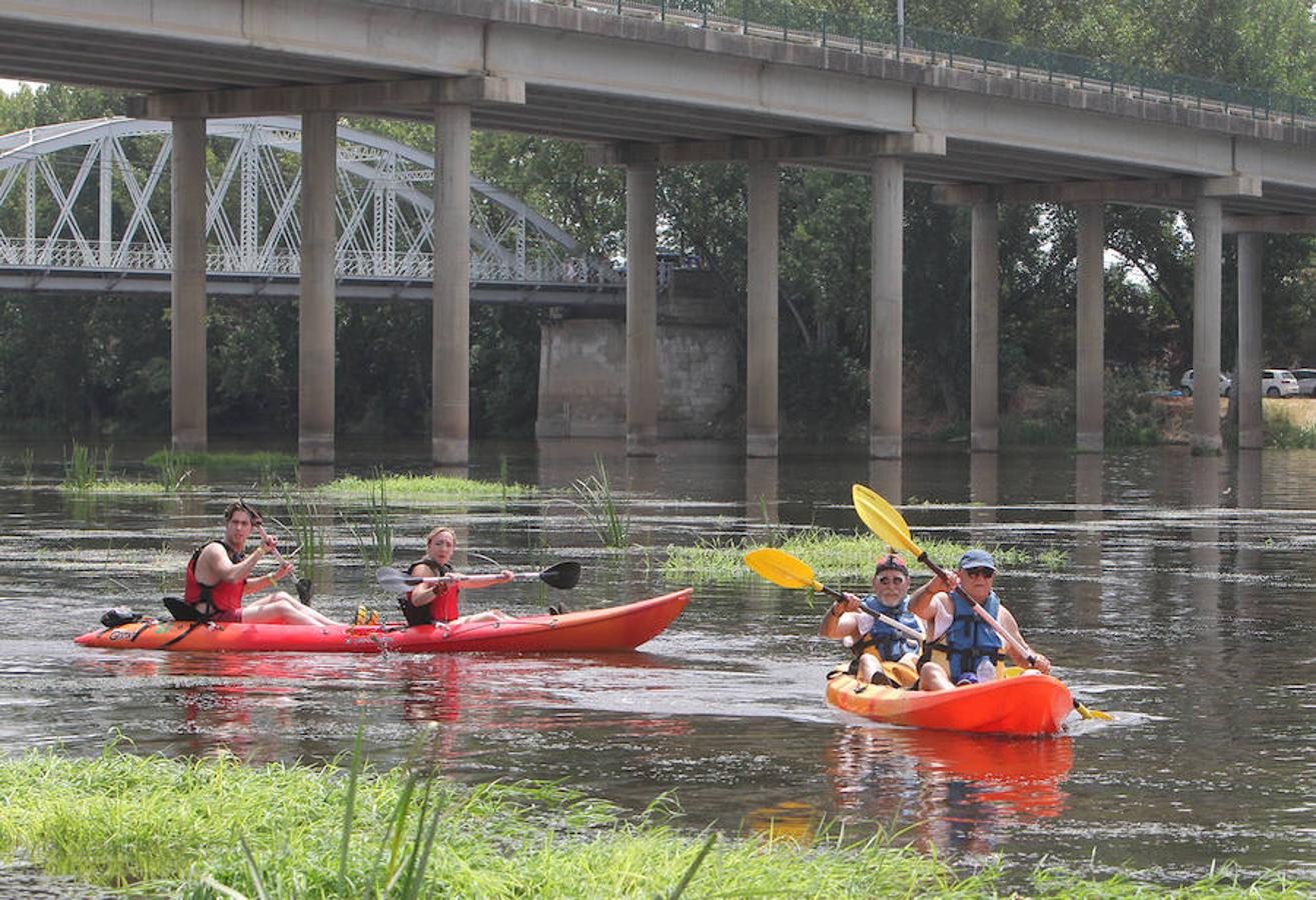Recorrieron casi 19 kilómetros  entre el puente de la Macarrona de Riolobos y el de Hierro de Coria
