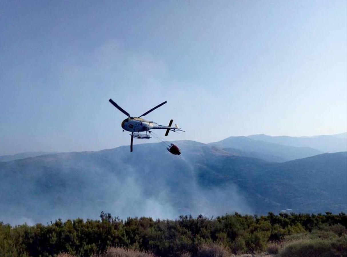 Fotos: El incendio declarado en Garganta la Olla, en imágenes