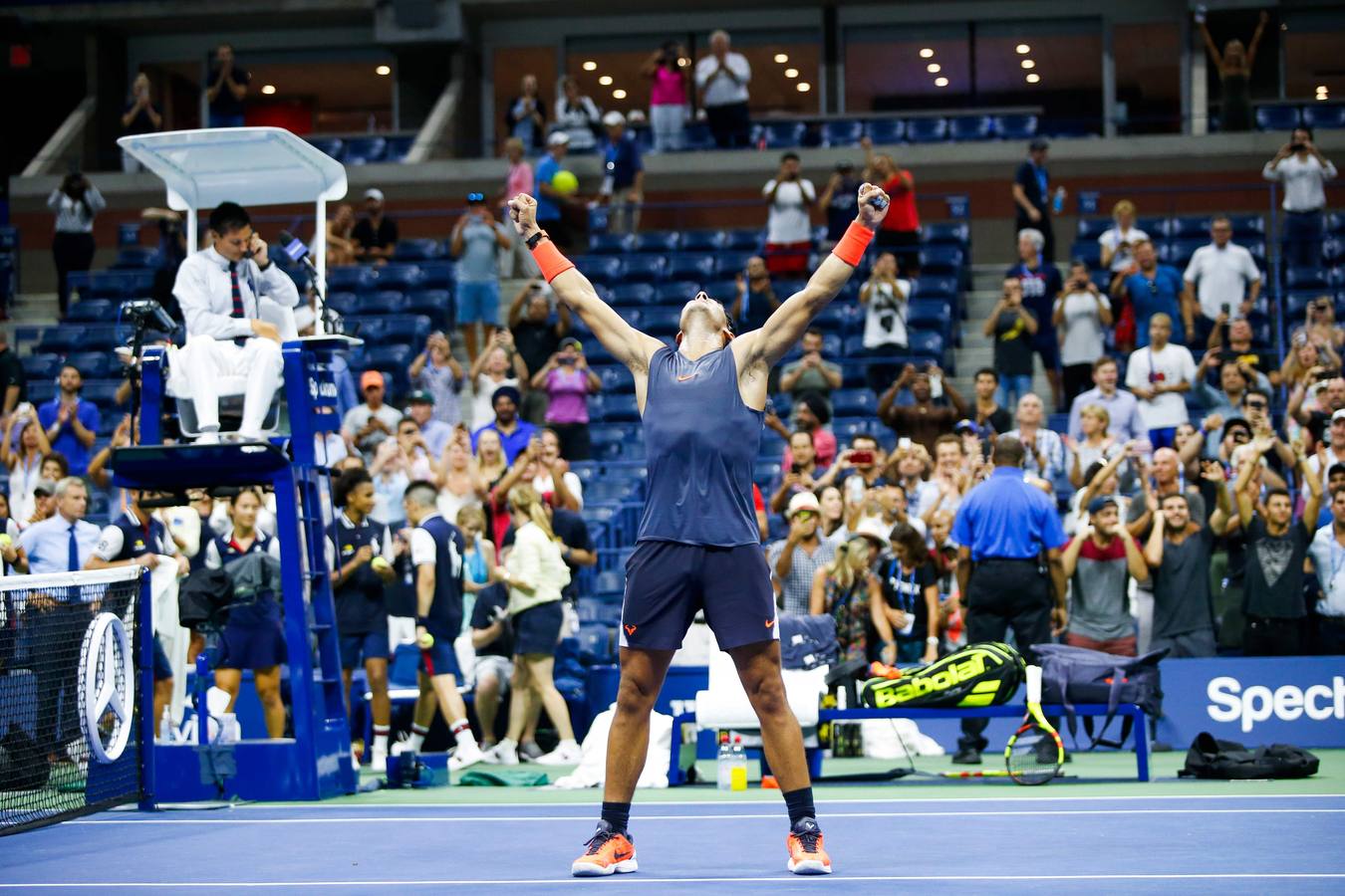 Las mejores imágenes del partido de cuartos de final del Abierto de Estados Unidos entre Rafa Nadal y Dominic Thiem. 