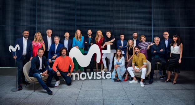 Parte del equipo de Movistar.