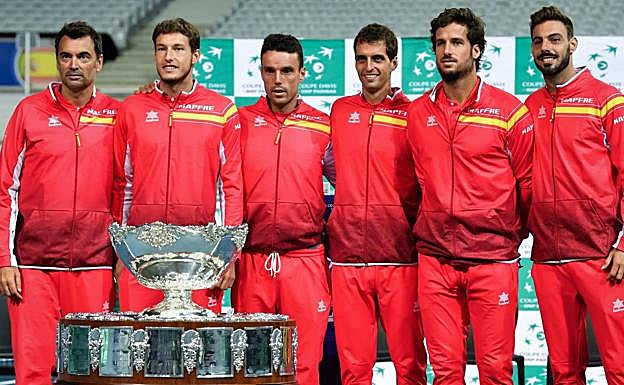 El equipo español de Copa Davis. 