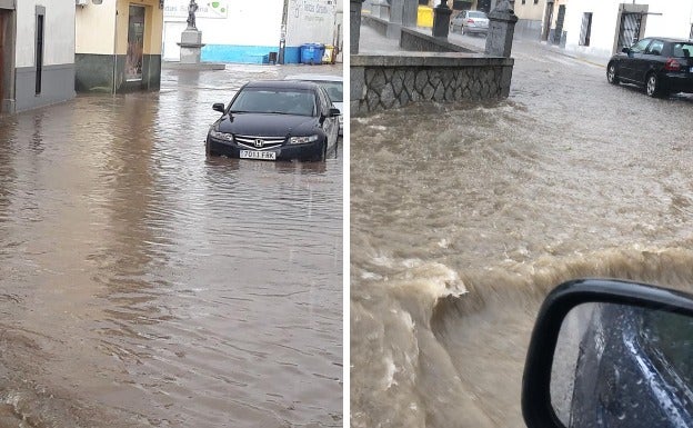 Balsas de agua en la calle Abajo y en el parque de la plaza Hernán Cortés:: HOY