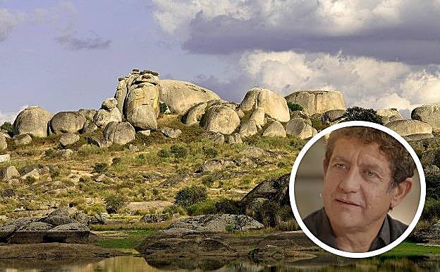 Pedro Casablanc rueda el corto 'La Higuera' en Garrovillas y Los Barruecos