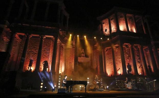 Pablo López, durante su actuación en Mérida. 