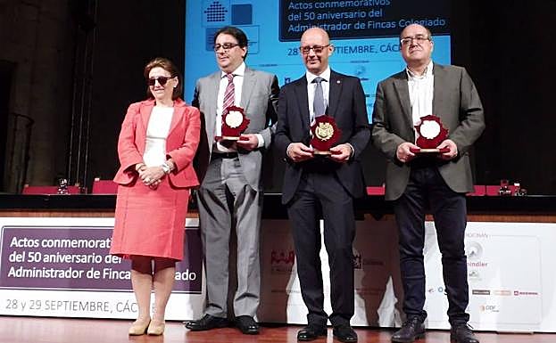 Acto del Colegio de Administradores de Fincas de Extremdura, en Cáceres.