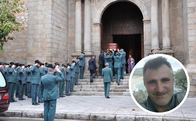 Funeral del guardia civil Juan Francisco Lozano en Don Benito, apuñalado en jueves en la localidad.